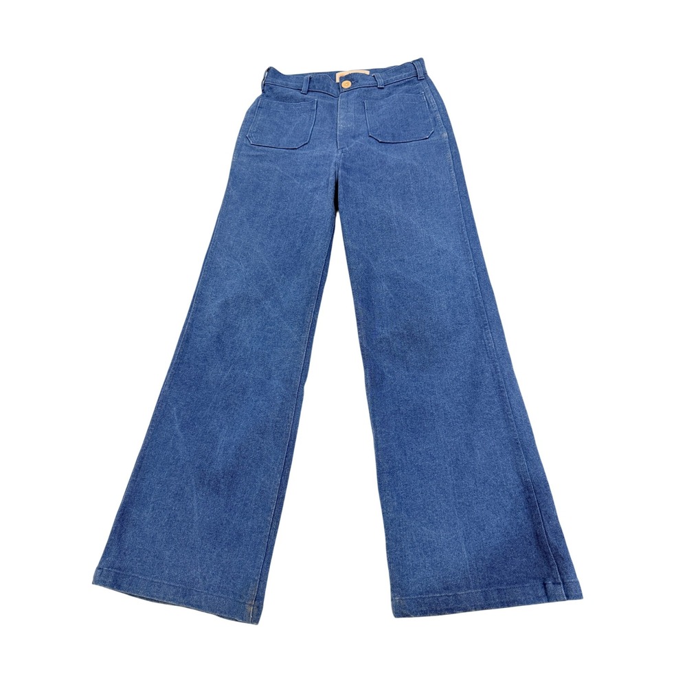 Mollusk Beneteau Jeans S Indigo High Rise Sailor Patch Pocket 70's California